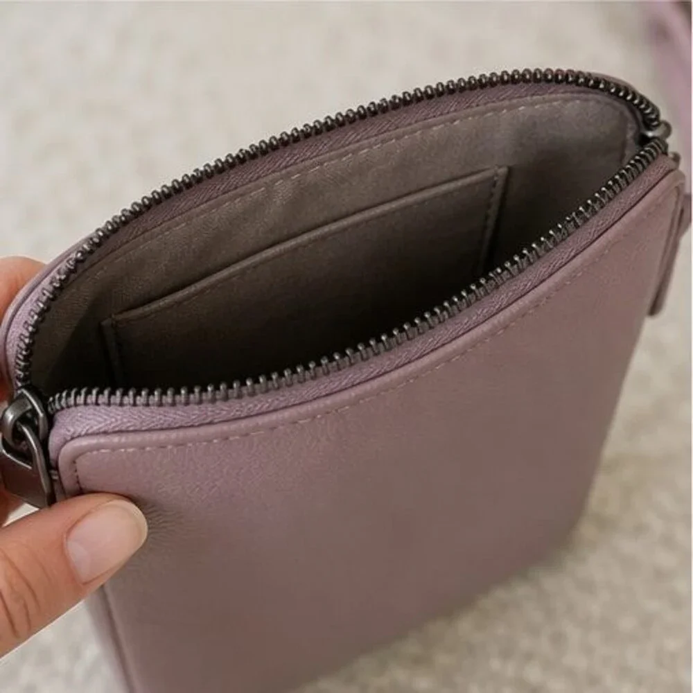 Mauve Faux Leather Bag